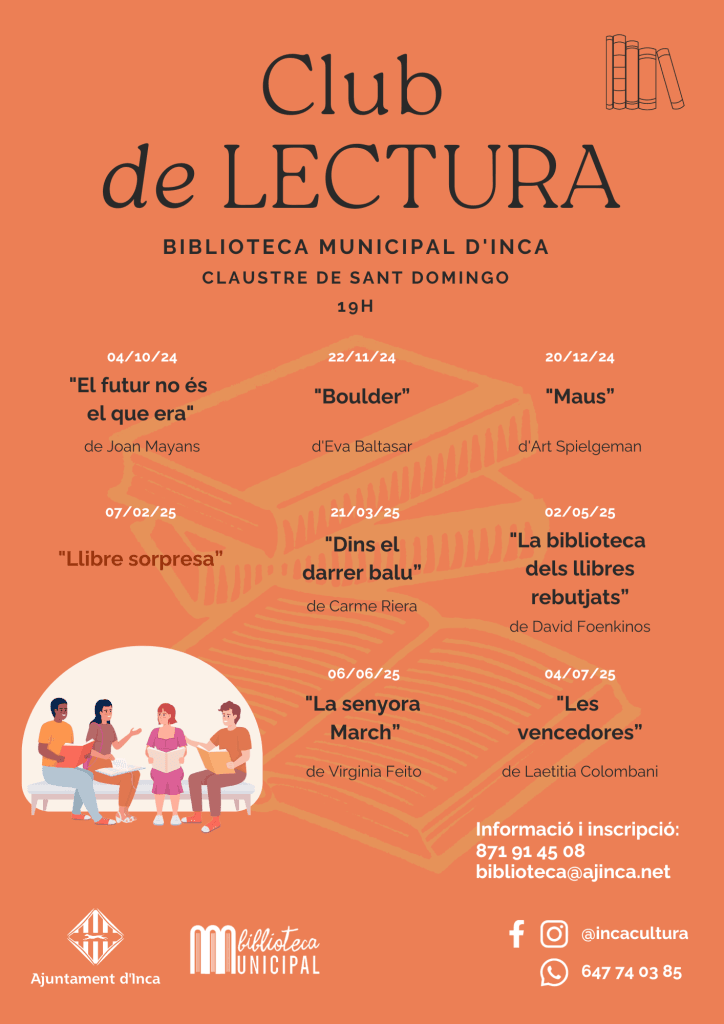 La Biblioteca Municipal de Inca estrena Club de Lectura - Digital Manacor