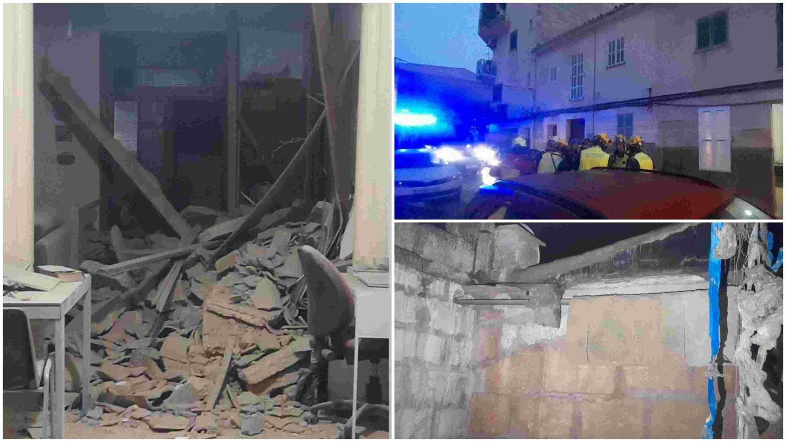 Derrumbe casa Manacor calle Sant Francesc joven banda