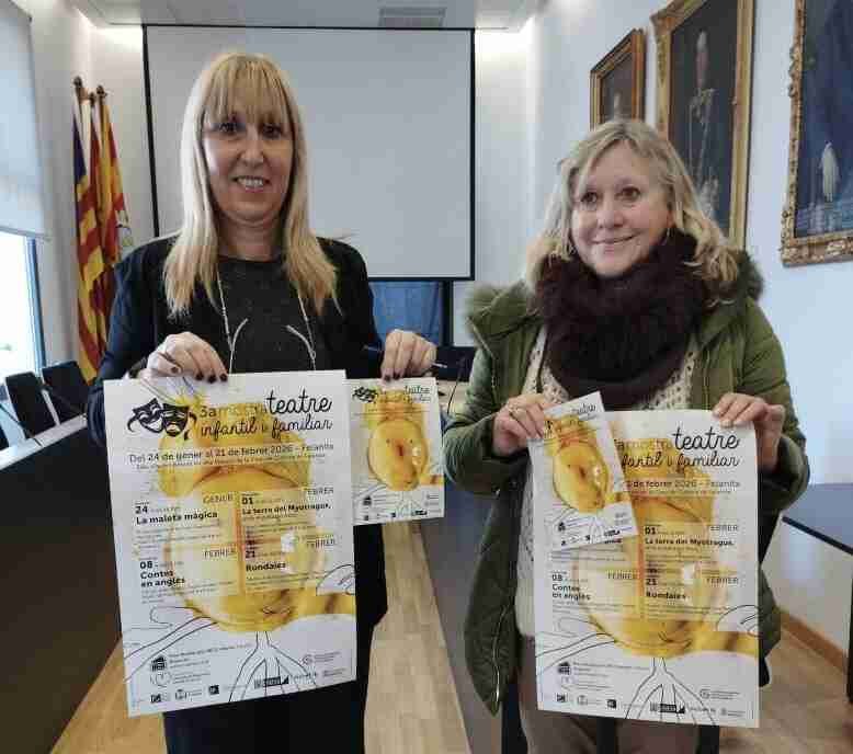 Presentación de la 3ª Muestra de Teatro Infantil y Familiar en Felanitx con la presencia de la alcaldesa Cati Soler