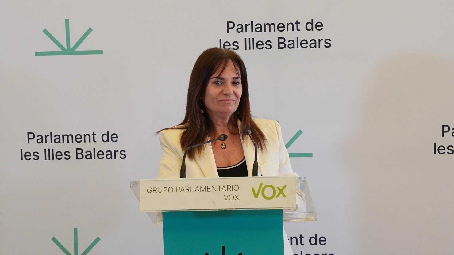 Manuela Cañadas, portavoz de VOX en el Parlamento de las Islas Baleares