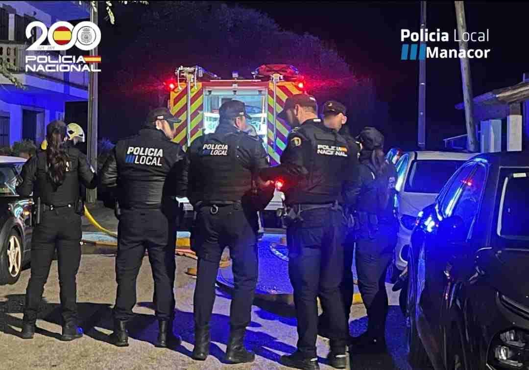 Fotografía de archivo de una intervención conjunta de la Policía Nacional y la Policía Local en Manacor