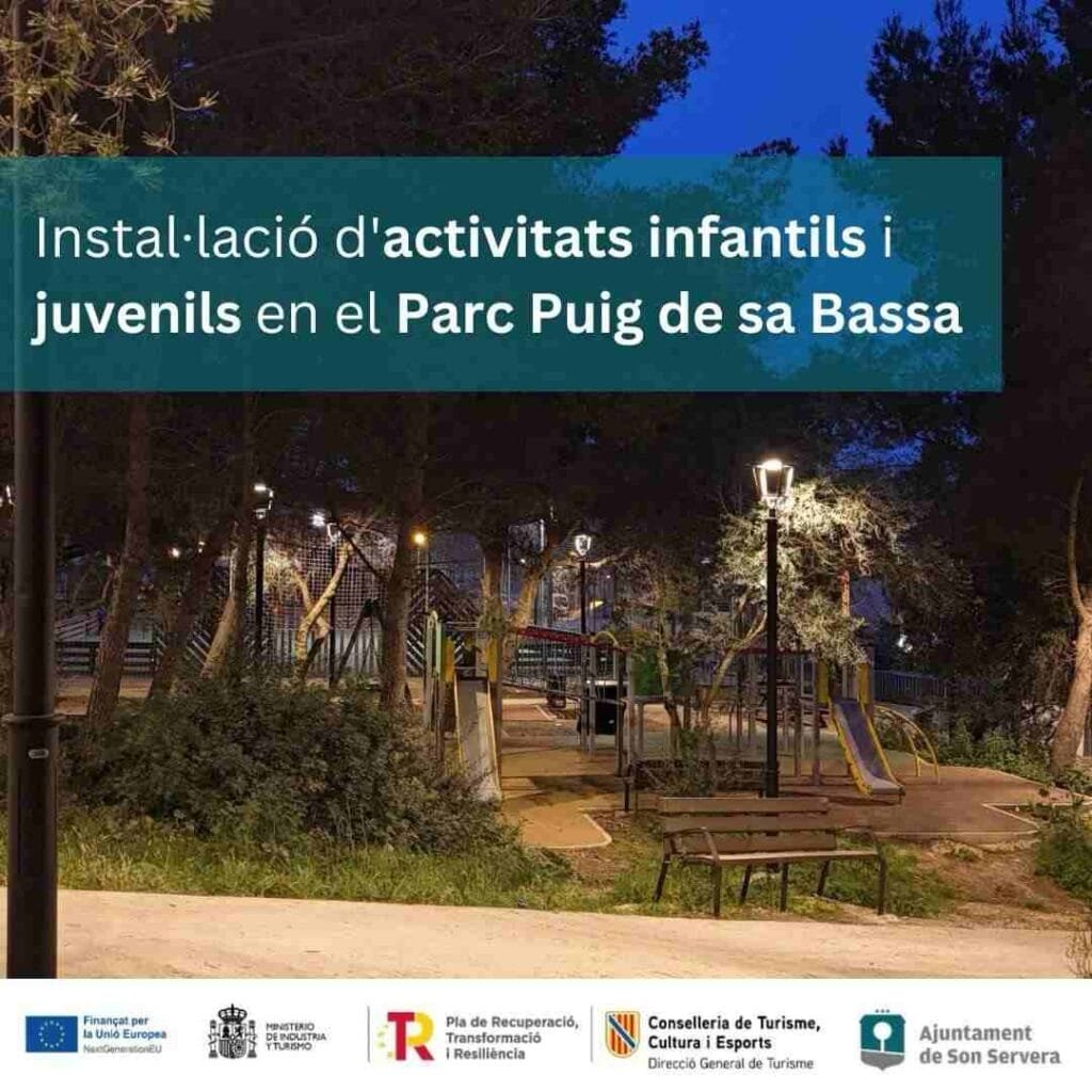 Nuevos juegos infantiles y juveniles en el Parc Puig de sa Bassa