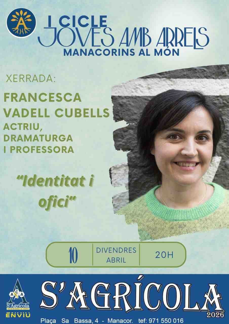 Cartel del I Cicle Joves amb arrels con la fotografía de Francesca Vadell Cubells