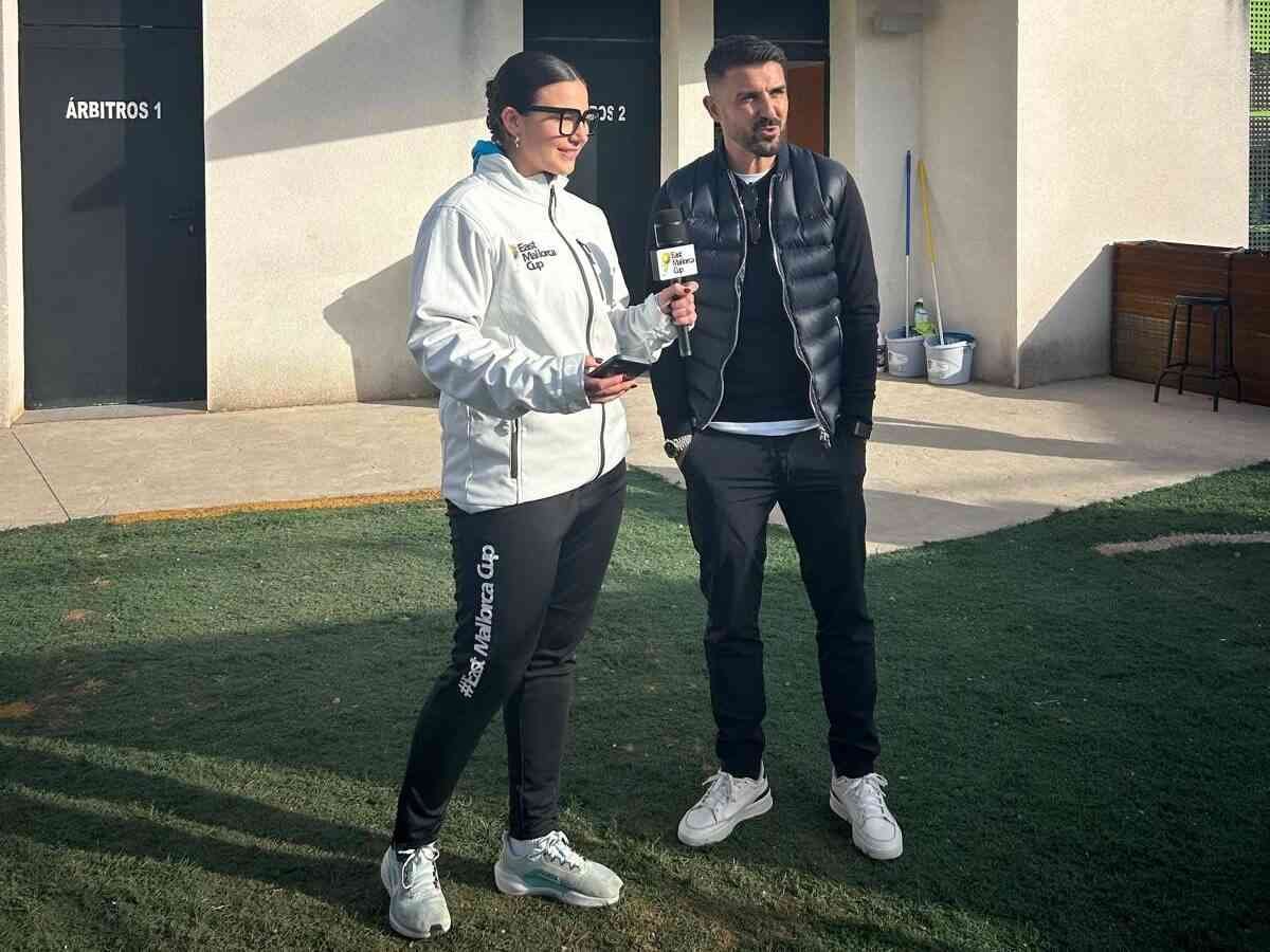 El Guaje David Villa en una entrevista durante el inicio de la East Mallorca Cup
