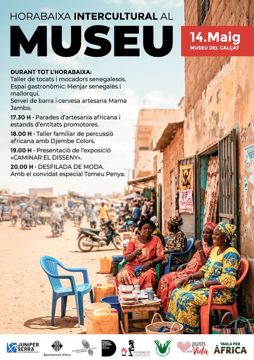 Cartel del evento en el Museo del Calzado de Inca con el listado de actividades y horarios
