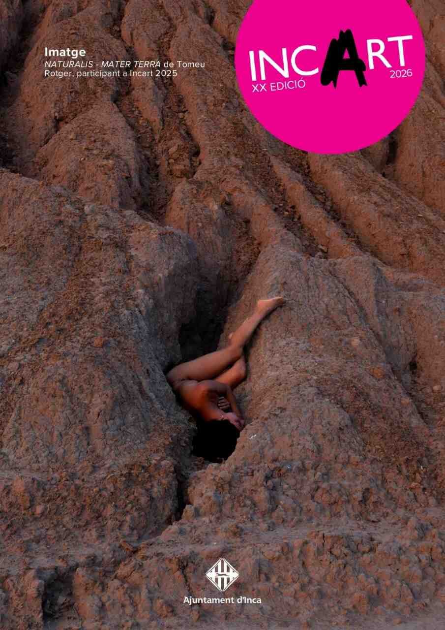 Cartel del festival INCART 2026 en Inca con una imagen artística sobre el terreno