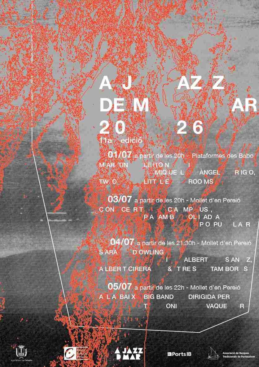 Cartel oficial de la undécima edición del festival A Jazz de Mar 2026 en Portocolom