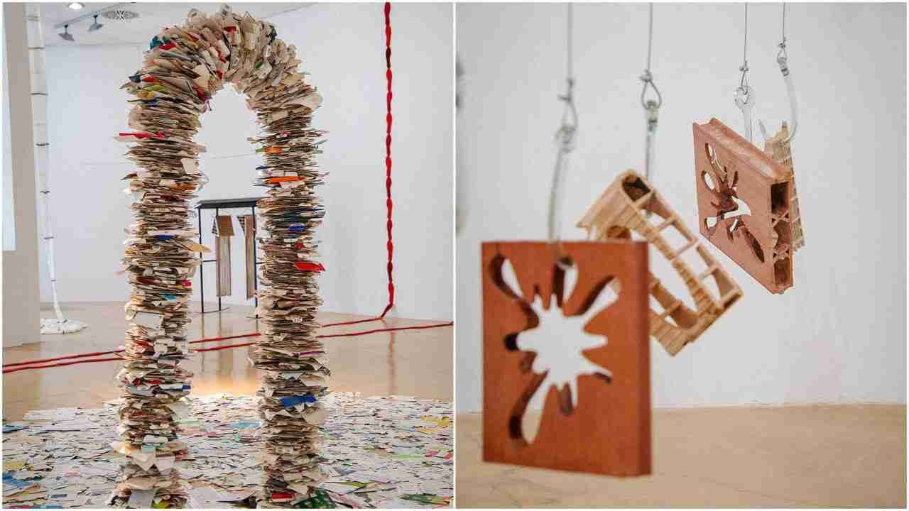 Obras de arte contemporáneo de la exposición de Maria Isabel Uribe en Sa Quartera de Inca