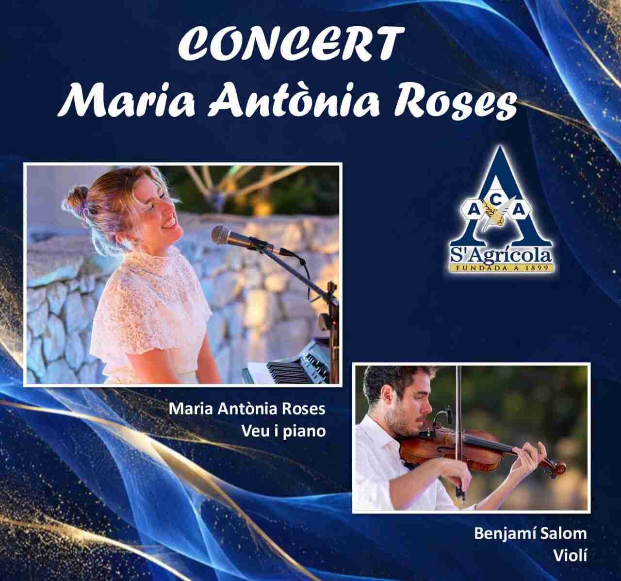 Cartel anunciador del concierto de Maria Antònia Roses y Benjamí Salom en s'Agrícola